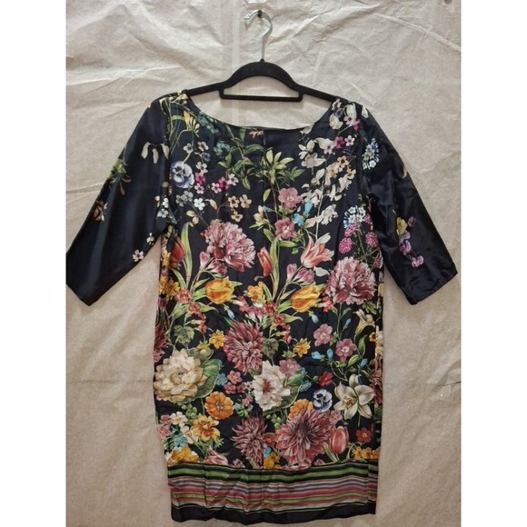 MODA SETA Italy Silk Blend Floral Dress Size M - Picture 6 of 10